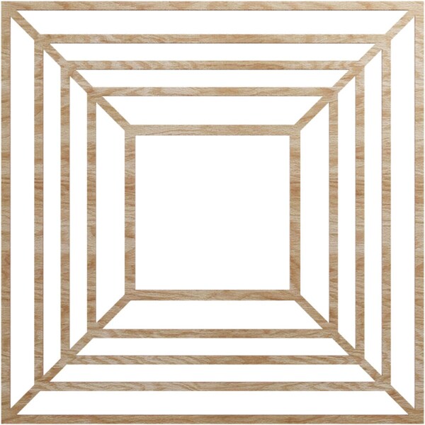 Ekena Millwork Raven Wood Fretwork Pierced Ceiling Medallion, Red Oak, 32"OD x 11 3/4"ID x 3/8"T CMWP32X32X0375RARO - main